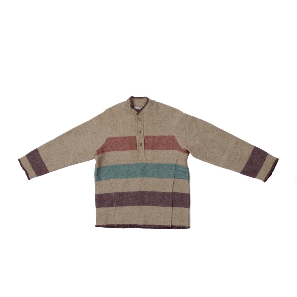 Vintage Striped Woolrich Pullover Sweater Hudson Bay Wool Blanket Stripes Jacket